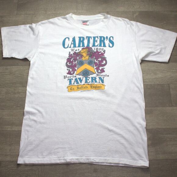 Rare English Tavern T-Shirt Co. Suffolk England Stouts Lagers Beer Vintage XL 91 - Picture 2 of 6